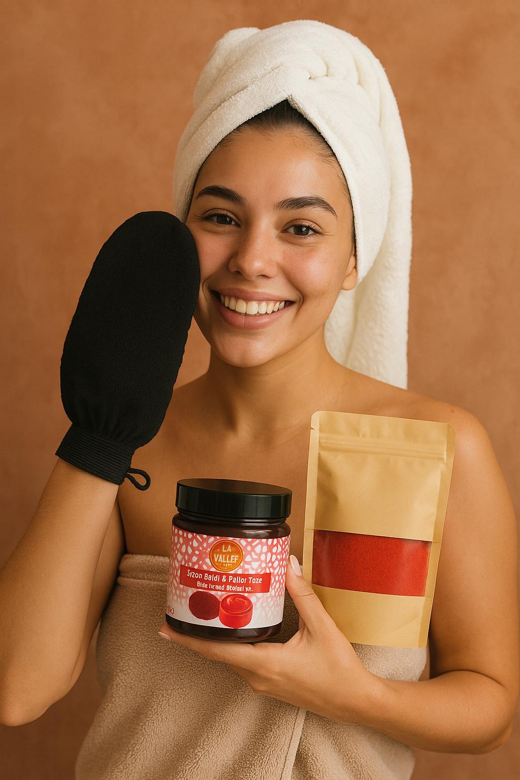 Pack Hammam Marocain Aker Fassi – Savon, Poudre & Gant Kessa