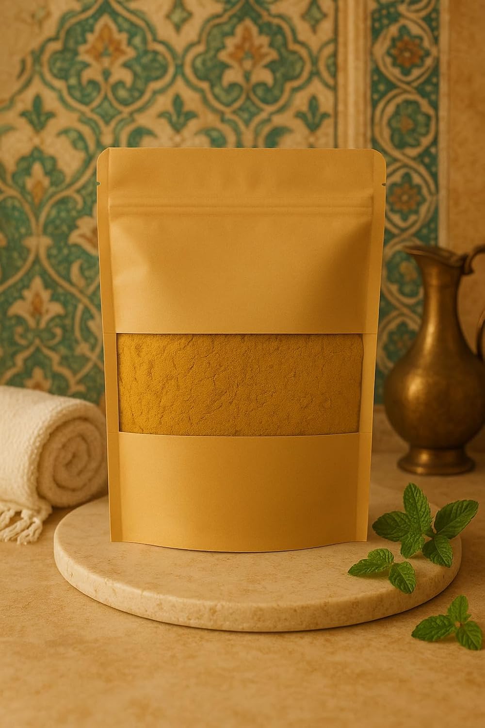 Pack Hammam Marocain Tabrima – Poudre 100g + Gant Kessa + Pierre Ponce en Argile